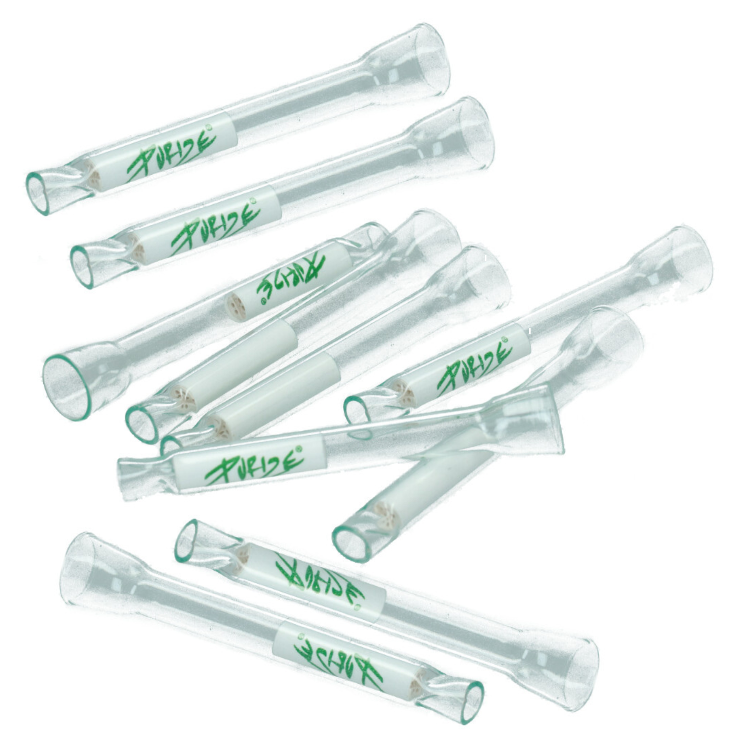 Zdjęcie przedstawia produkt ZESTAW 10 x Gruba Lufka Z Filtrem Purize - Fifka z węglem aktywnym.