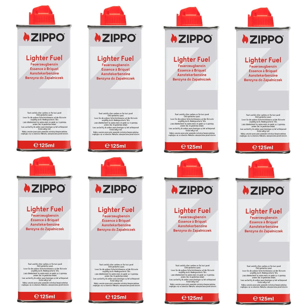 Zdjęcie przedstawia produkt ZESTAW - 8 x Benzyna Zippo 125ml.