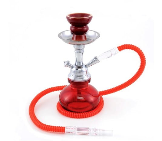 Zdjęcie przedstawia produkt Shisha TC Red 25cm - czerwona szisza z jednym wężem.