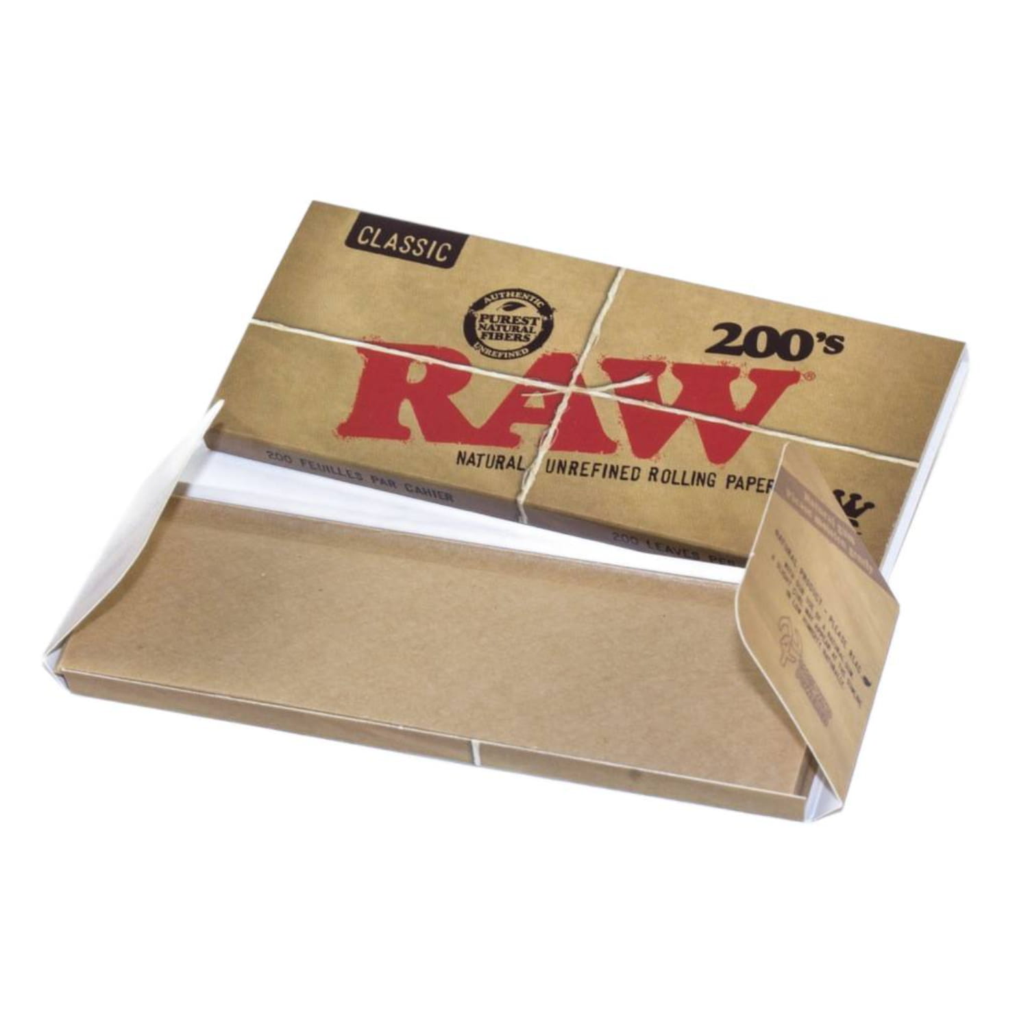 Na zdjęciu widoczne są Bibułki RAW 200's King Size Slim.