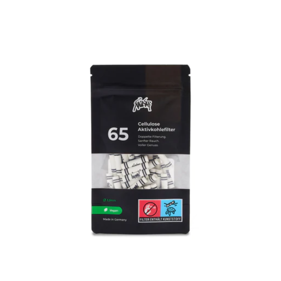 Zdjęcie przedstawia produkt Filterki z węglem aktywnym Slim 5,9mm 65 szt BIAŁE.